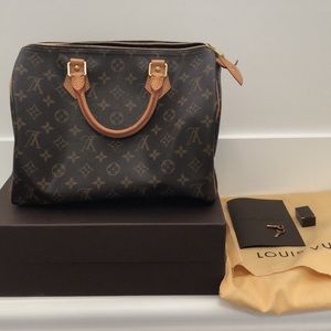 Authentic Louis Vuitton Monogram Speedy 30